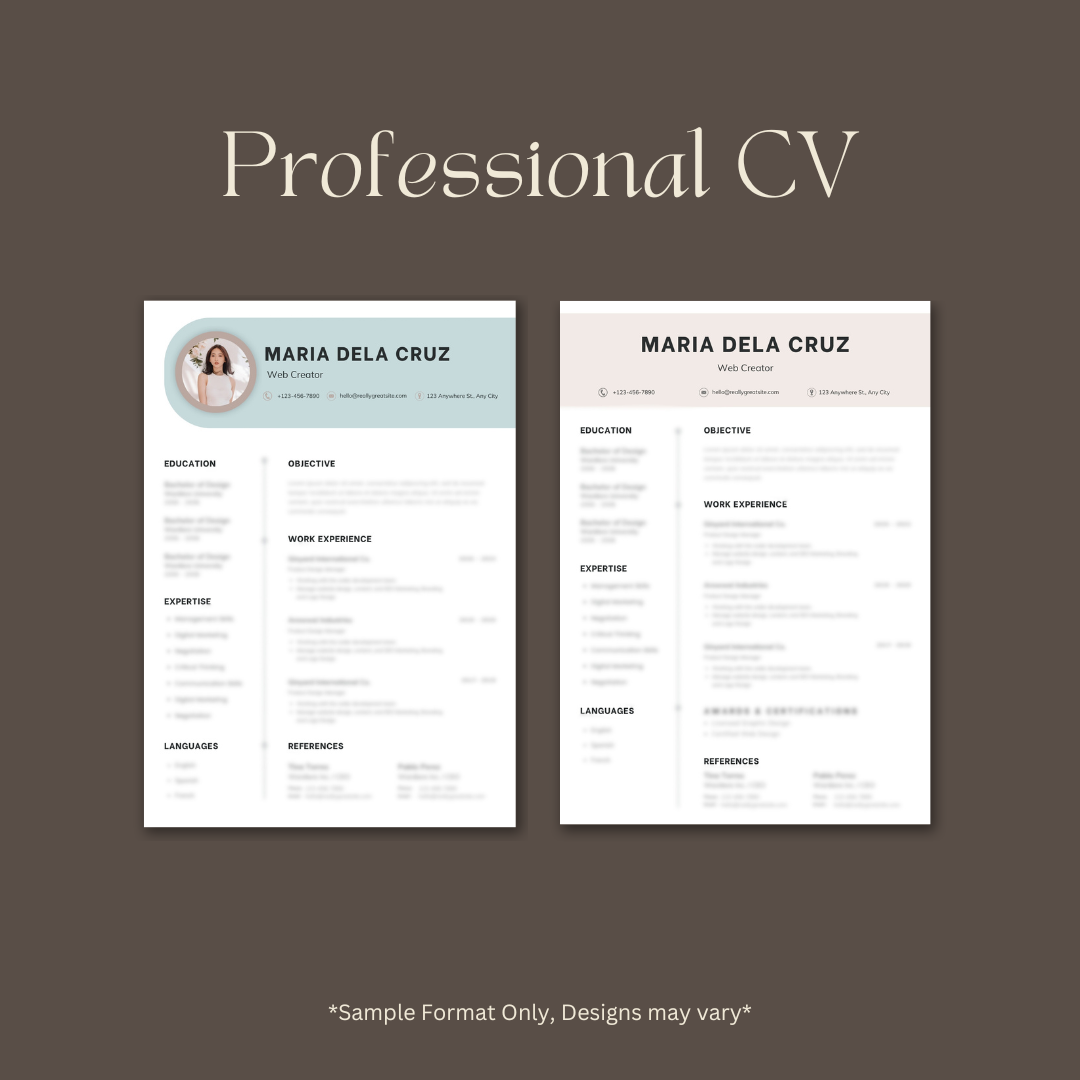 Portfolio, Cover letter and Updating CV/Resume