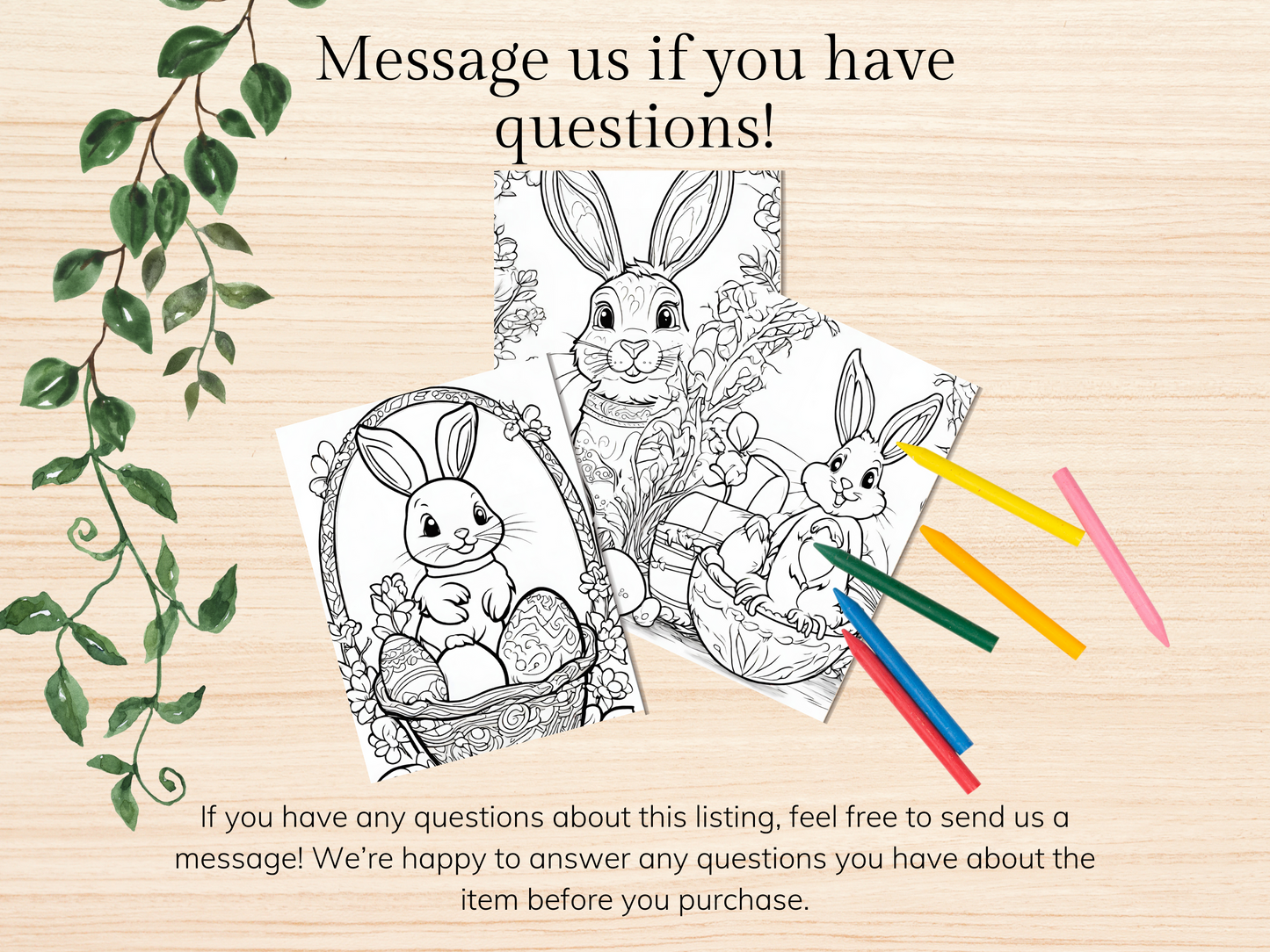 Kids & Toddlers: Printable Easter Bunny Coloring Book with 20 Pages