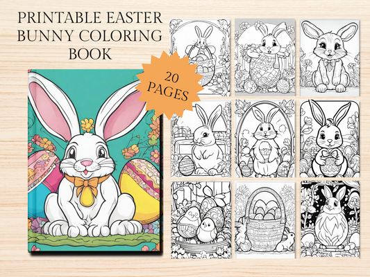 Printable Easter Bunny Coloring Book 2024