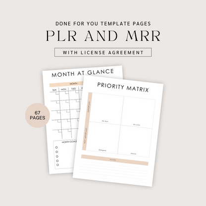 Done For You: Life Planner with PLR & MRR License