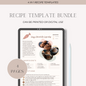 Templates: 4 in 1 Recipe Sheets ( Printable and Editable )