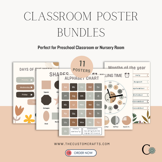 Kids & Toddlers: PreSchool Classroom Posters Bundle