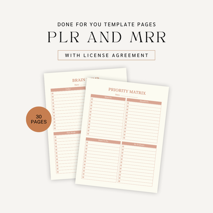 Done For You: Brain Dump Bundle with PLR & MRR License