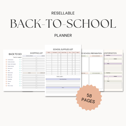 Done For You: Back To School Planner with PLR and MRR License