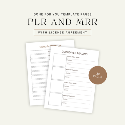 Done For You: Digital Reading Journal with PLR & MRR License