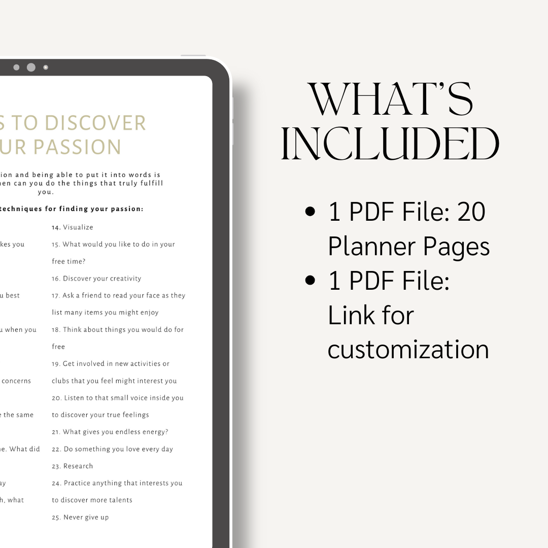 Done For You: Finding Your Passion Planner with PLR & MRR License