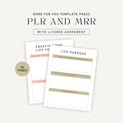 Done For You: Finding Your Passion Planner with PLR & MRR License