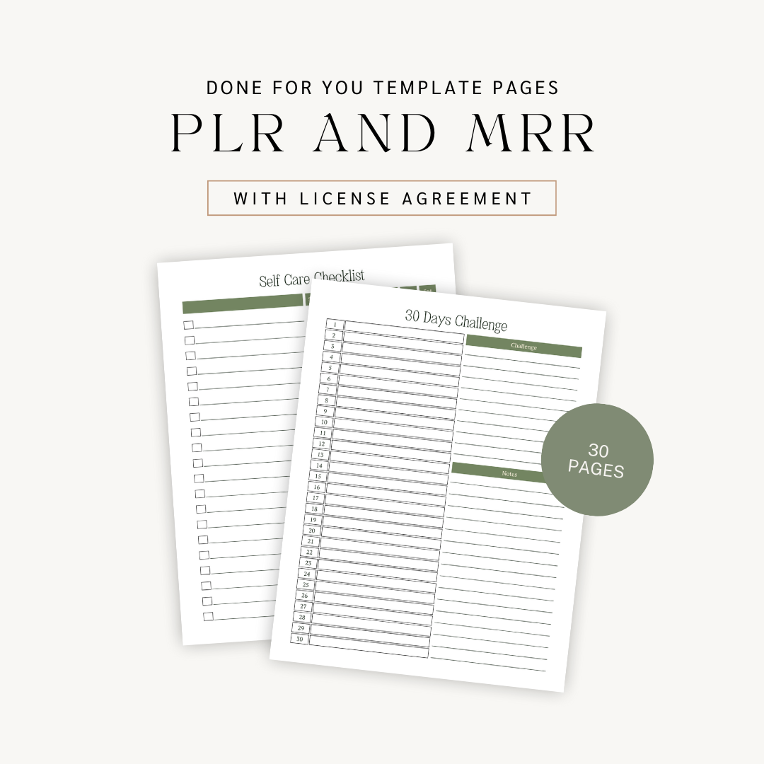 Done For You: Self Care Planner ver. 2 with PLR & MRR License