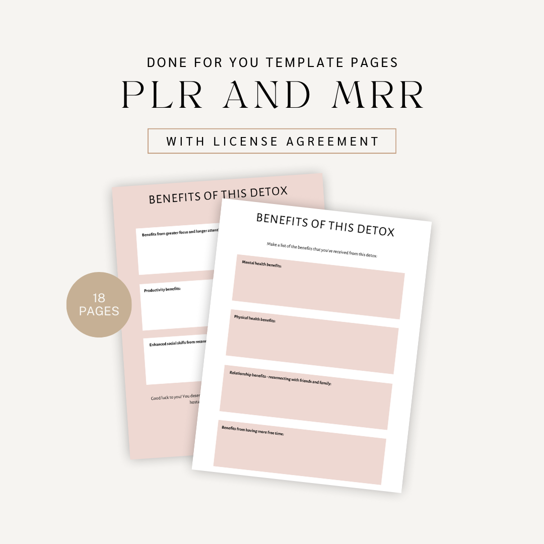 Done For You: Switch Off Journal with PLR & MRR License