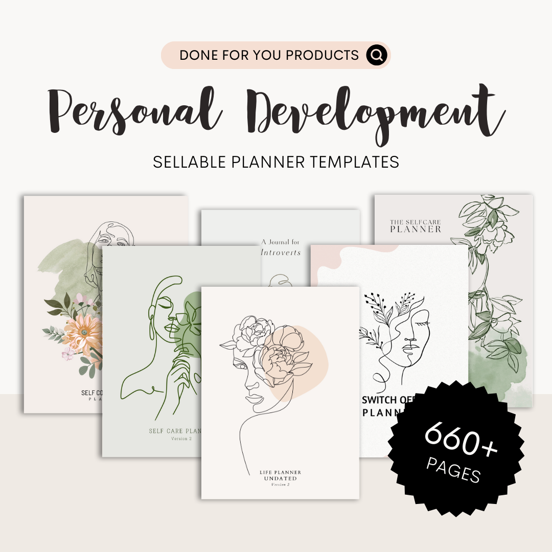 Bundle Alert: Ultimate Personal Development Planner Bundle - 21 Planners, 600+ Pages with PLR & MRR Rights