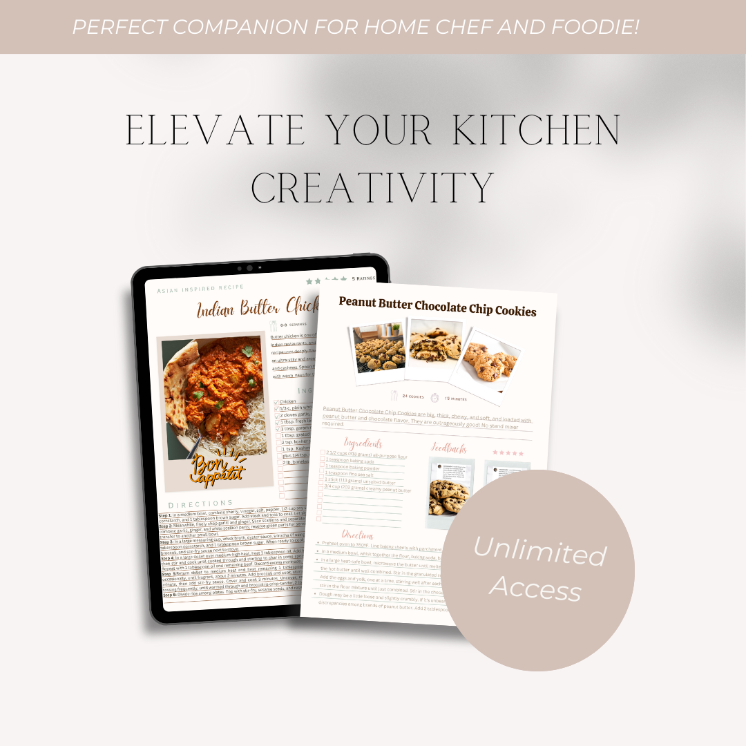 Templates: 4 in 1 Recipe Sheets ( Printable and Editable )