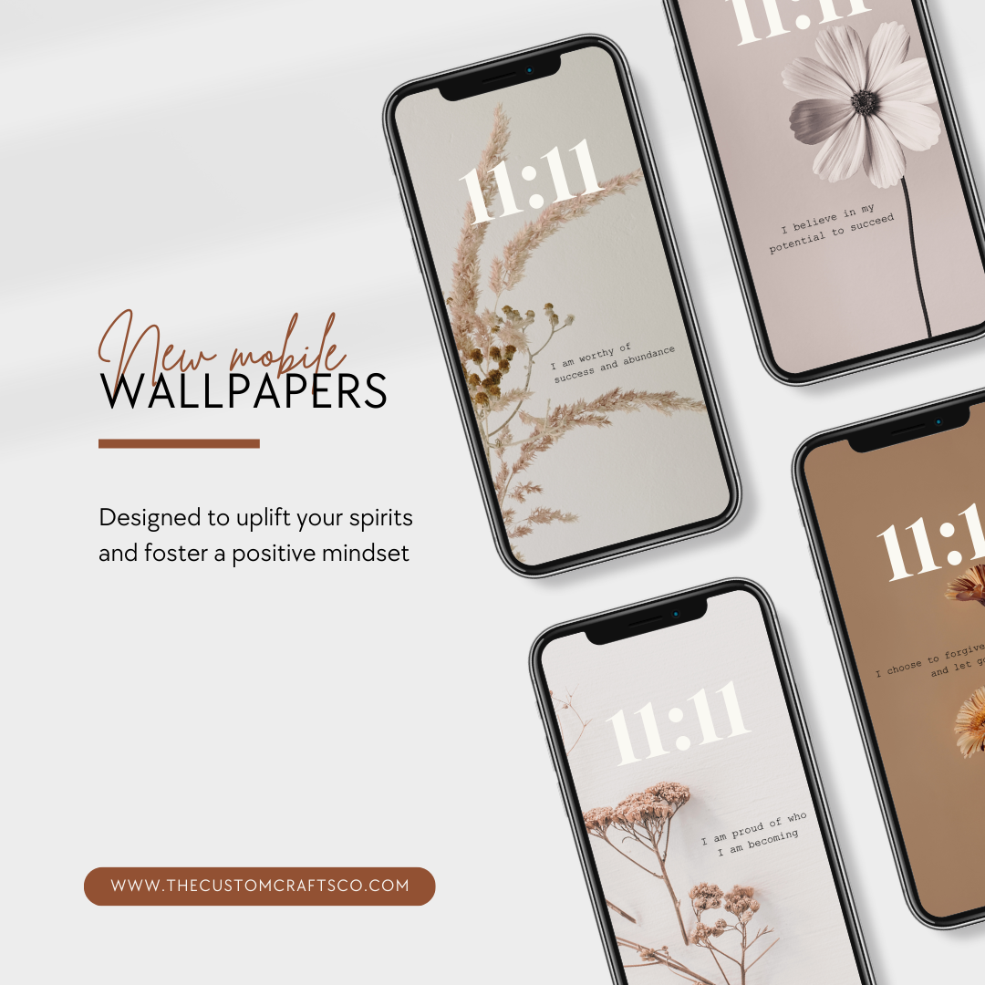 Wallpapers: Floral Affirmation Wallpaper Bundle ( 10 Wallpapers Included )